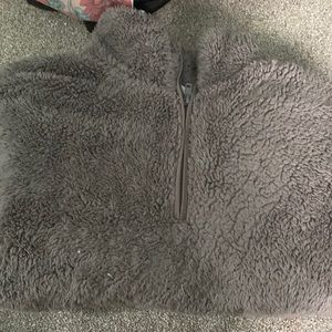 fuzzy cropped jacket